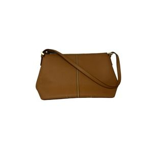Purse Handbag Authentic BURBERRY Vintage Leather Shoulder Beige Orange J3351